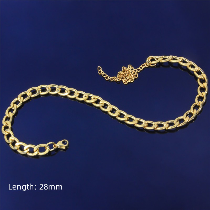 Simple Style Geometric Titanium Steel Plating Anklet display picture 4