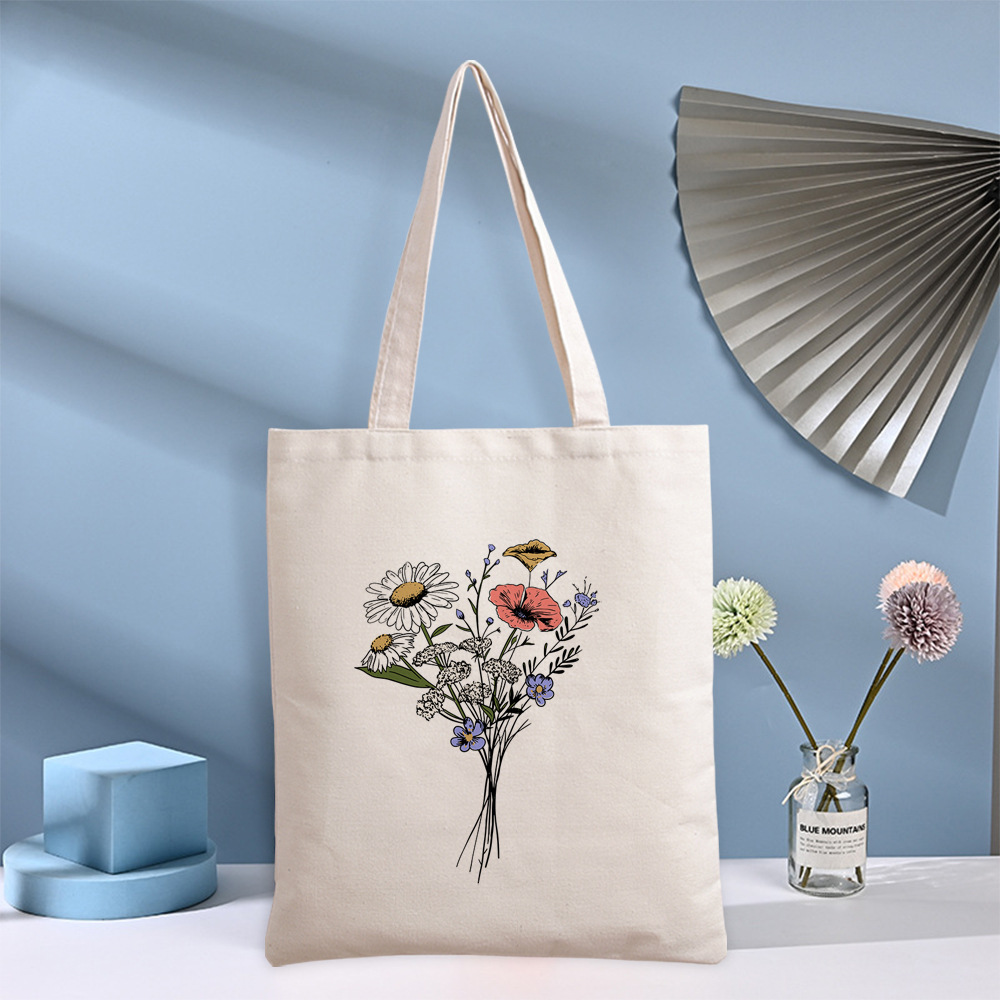 Moda Flor Lienzo Bolsa De Almacenamiento display picture 4