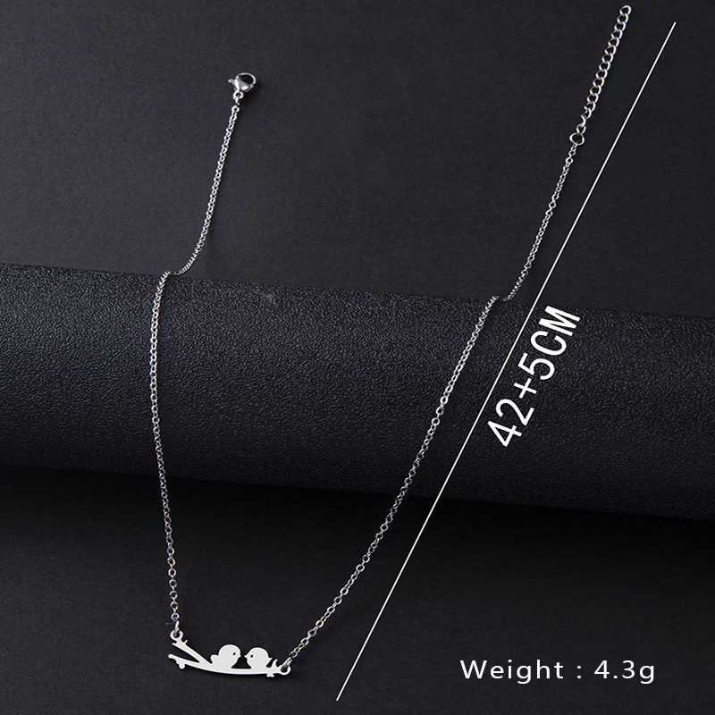 Simple Style Bird Stainless Steel Pendant Necklace Irregular Stainless Steel Necklaces 1 Piece display picture 1