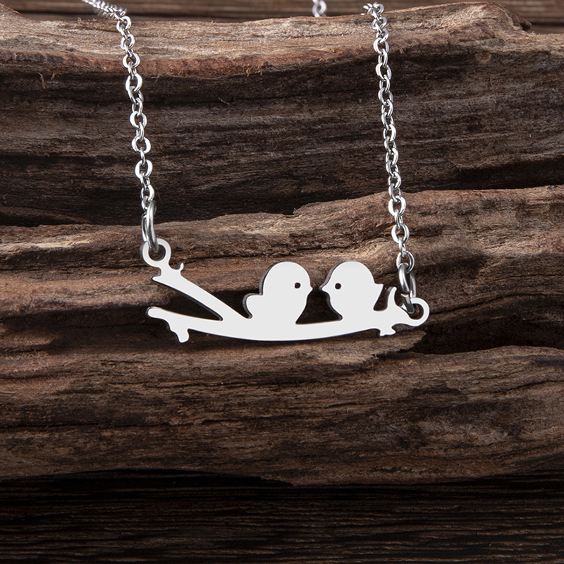 Simple Style Bird Stainless Steel Pendant Necklace Irregular Stainless Steel Necklaces 1 Piece display picture 4