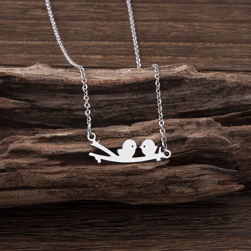 Simple Style Bird Stainless Steel Pendant Necklace Irregular Stainless Steel Necklaces 1 Piece display picture 5
