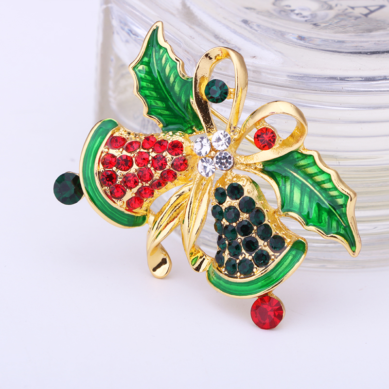 Cute Christmas Hat Christmas Tree Santa Claus Alloy Inlay Rhinestones Unisex Brooches display picture 16