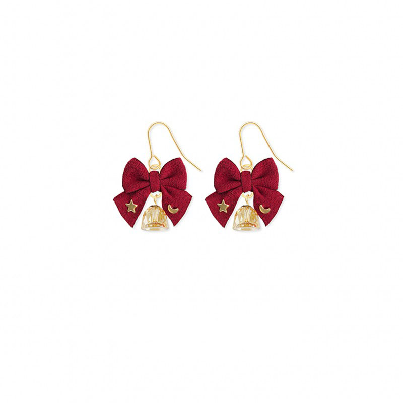 1 Paire Style Simple Cloche Noeud Papillon Alliage Crochet D'oreille display picture 1