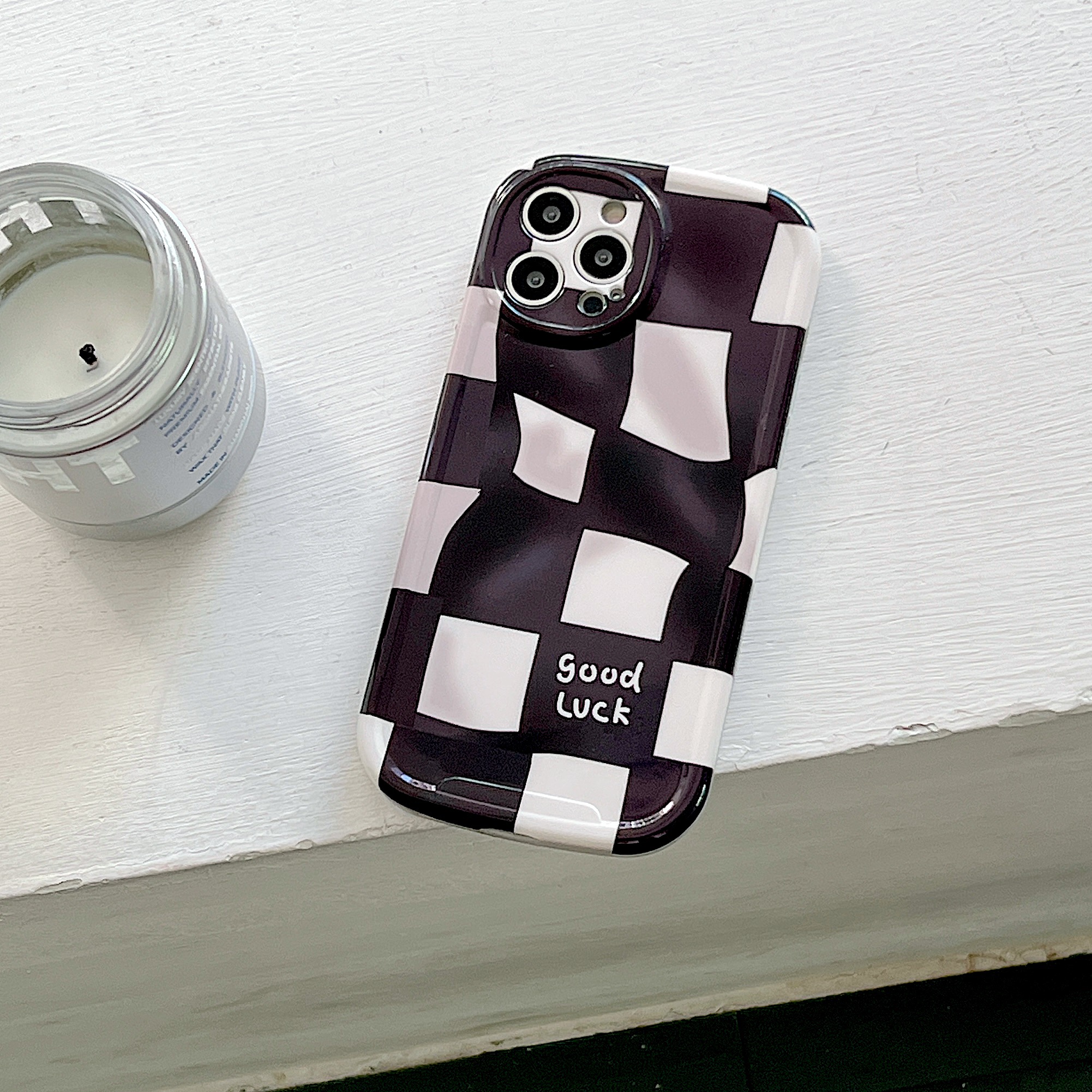 Fashion Lattice Silica Gel  Iphone Phone Cases display picture 1
