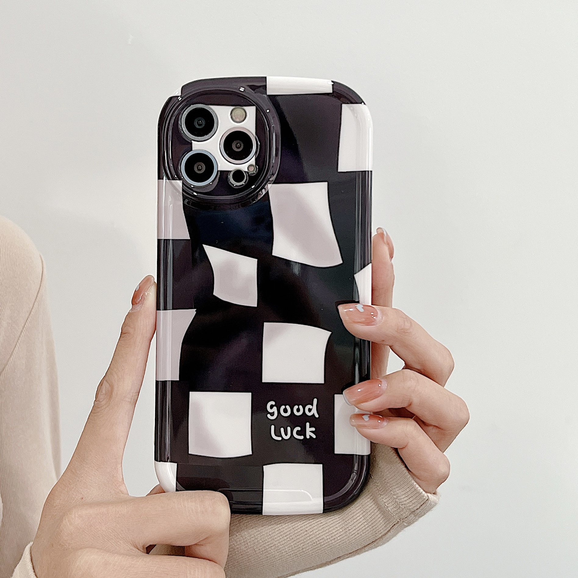 Fashion Lattice Silica Gel  Iphone Phone Cases display picture 5