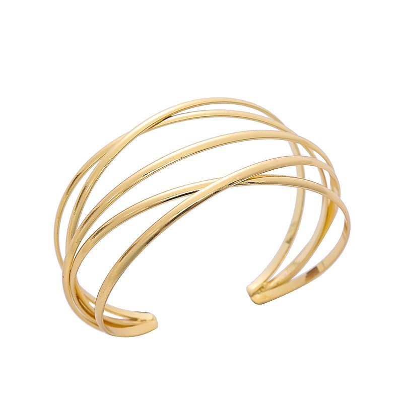 Simple Style Geometric Alloy Layered Women's Bangle display picture 4