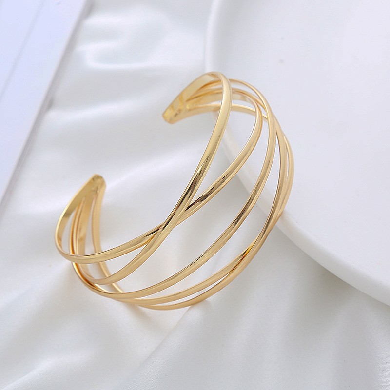 Simple Style Geometric Alloy Layered Women's Bangle display picture 5