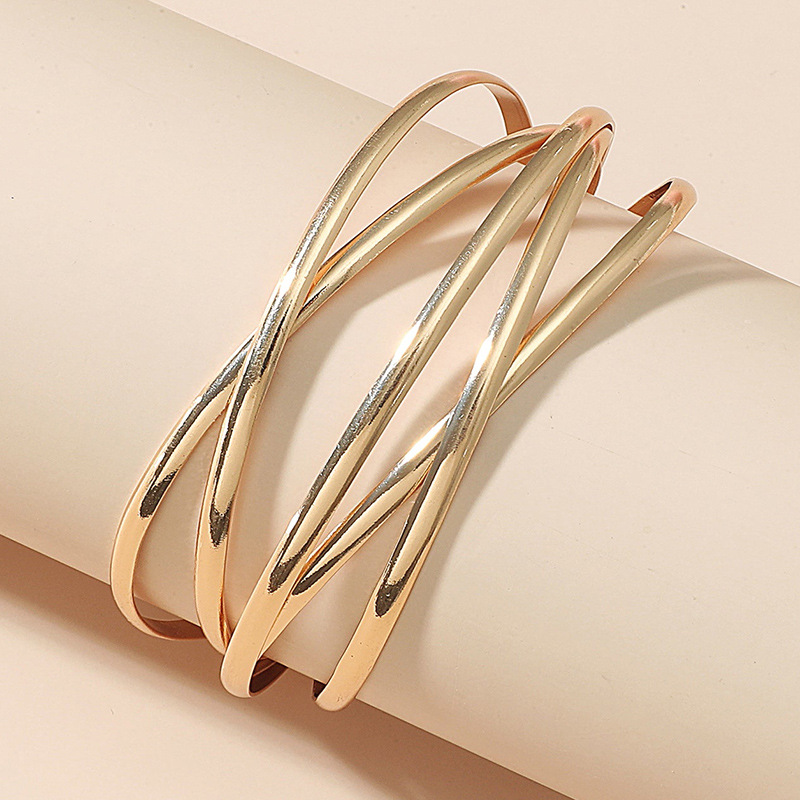 Simple Style Geometric Alloy Layered Women's Bangle display picture 3