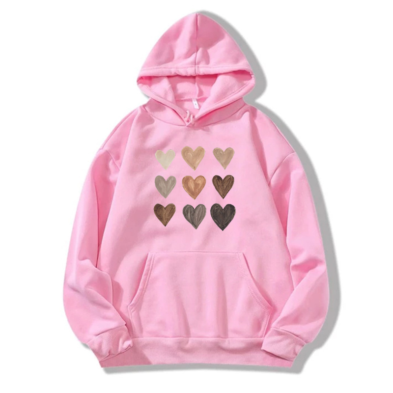 Romantique Forme De Cœur Polyester Encapuchonné Manche Longue Manches Régulières Impression Poche Sweat À Capuche display picture 5