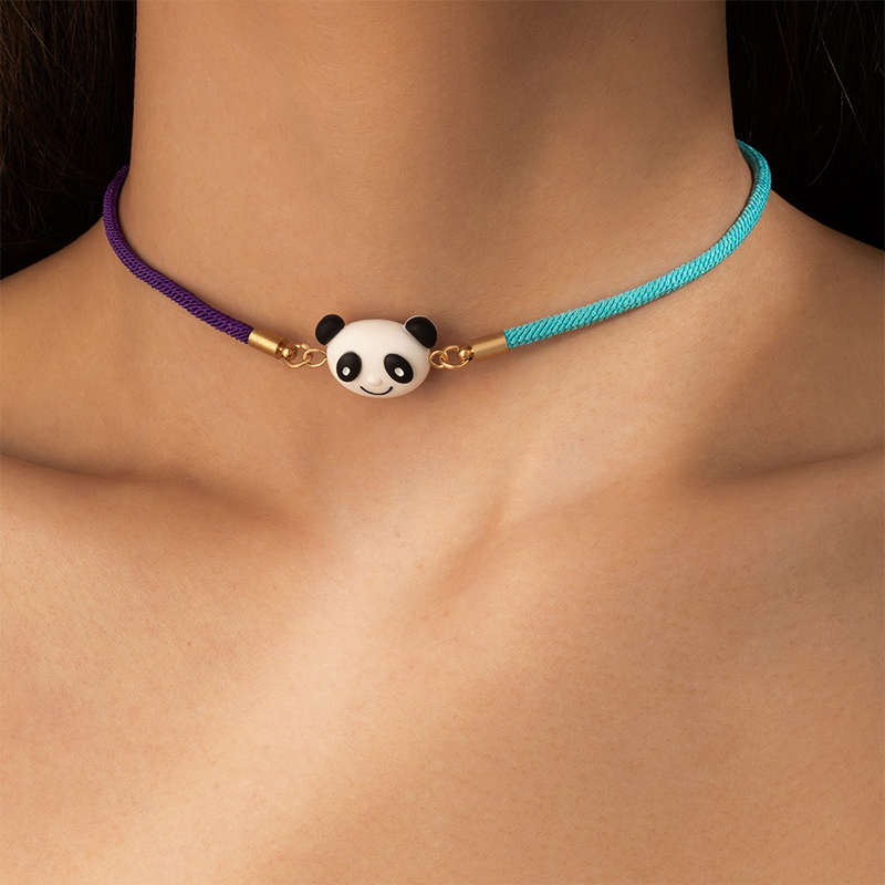 Simple Style Panda Alloy Knitting Women's Choker display picture 2