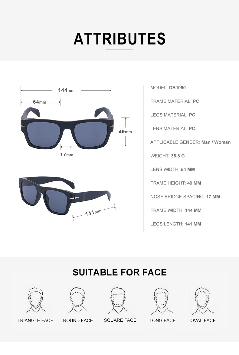 Retro Solid Color Pc Square Full Frame Men's Sunglasses display picture 5