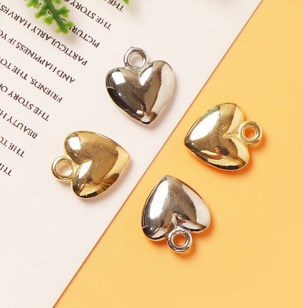 1 Piece 15 * 13mm Hole 2~2.9mm CCB Heart Shape Pendant display picture 2