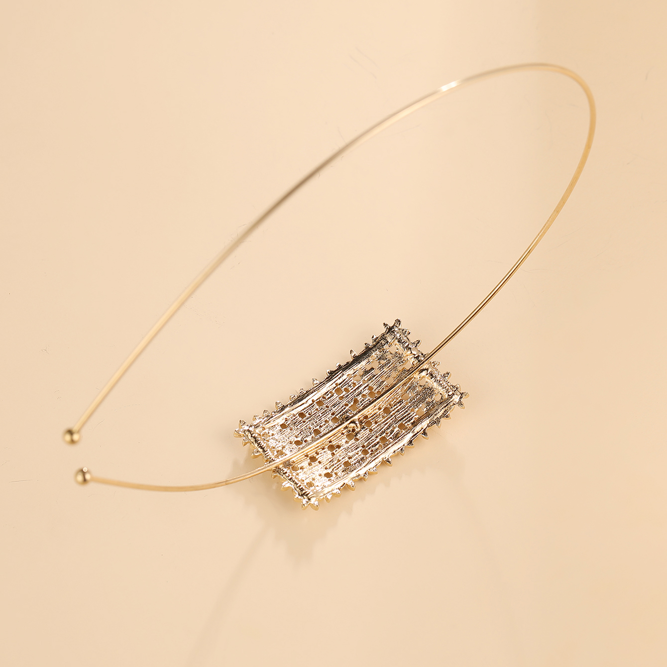Fashion Square Alloy Inlay Rhinestones Hair Band display picture 2