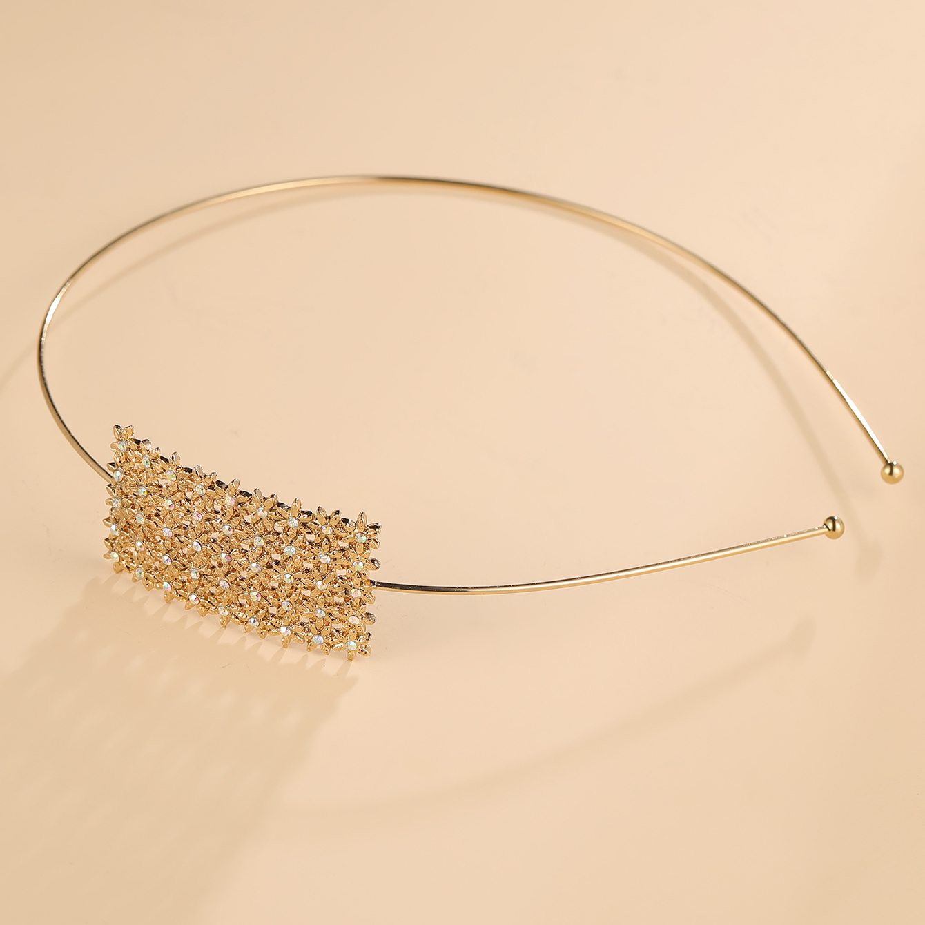 Fashion Square Alloy Inlay Rhinestones Hair Band display picture 1