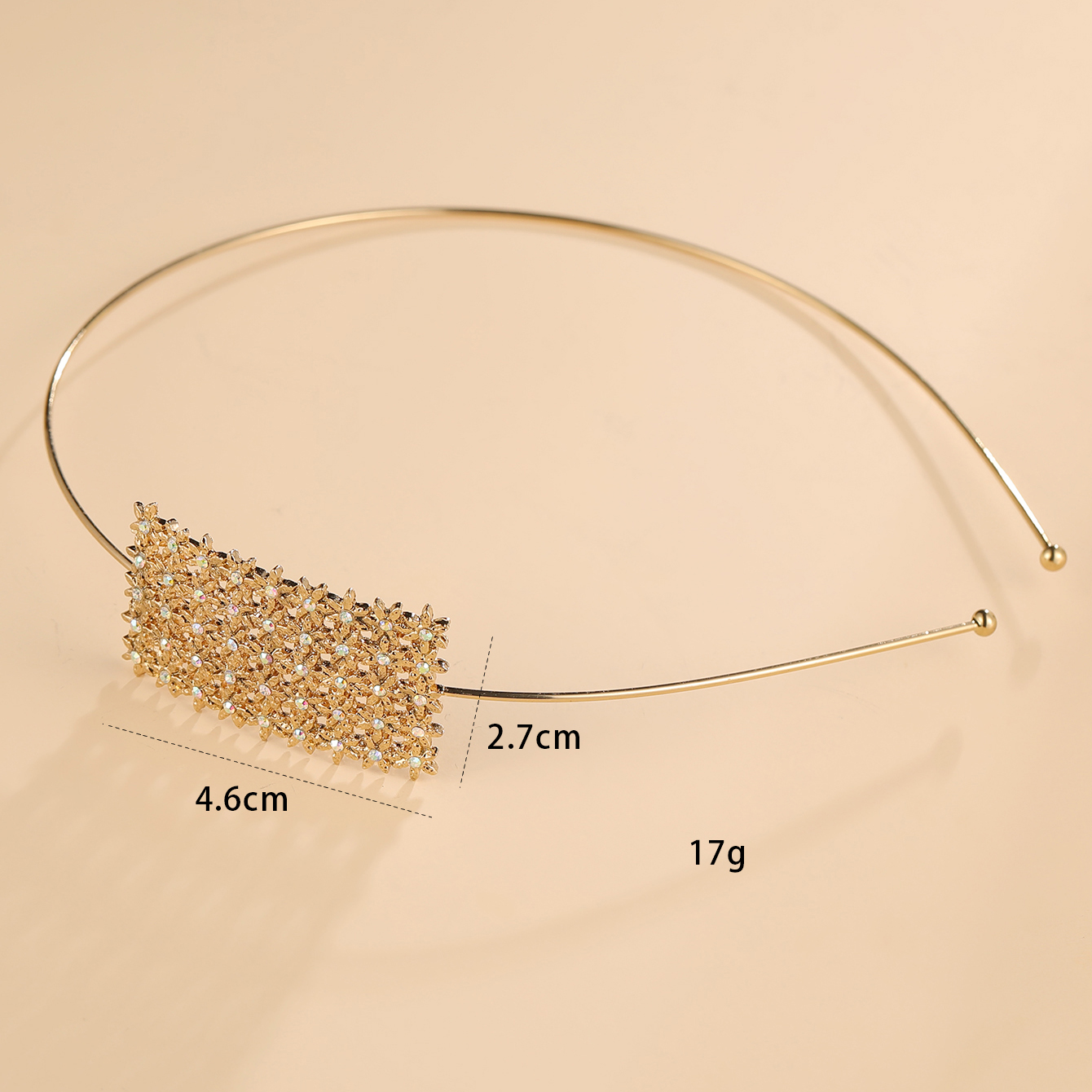 Fashion Square Alloy Inlay Rhinestones Hair Band display picture 3