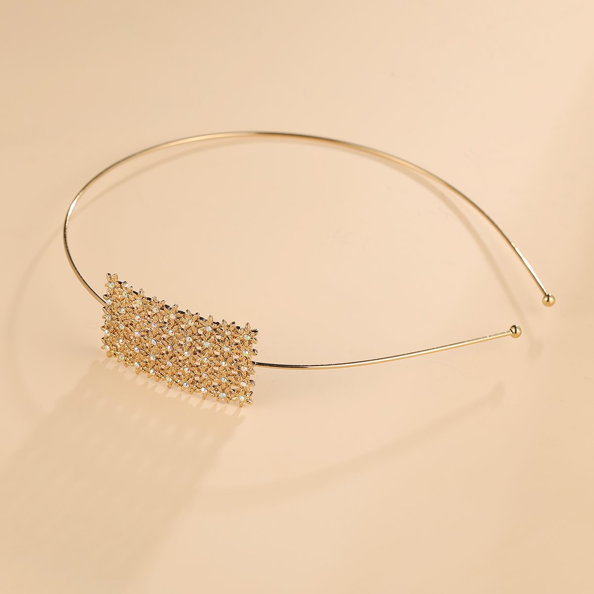 Fashion Square Alloy Inlay Rhinestones Hair Band display picture 4