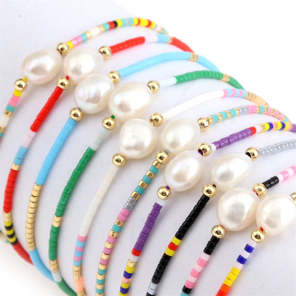 Bohemian Geometric Baroque Pearls Handmade Pearl Bracelets 1 Piece display picture 5