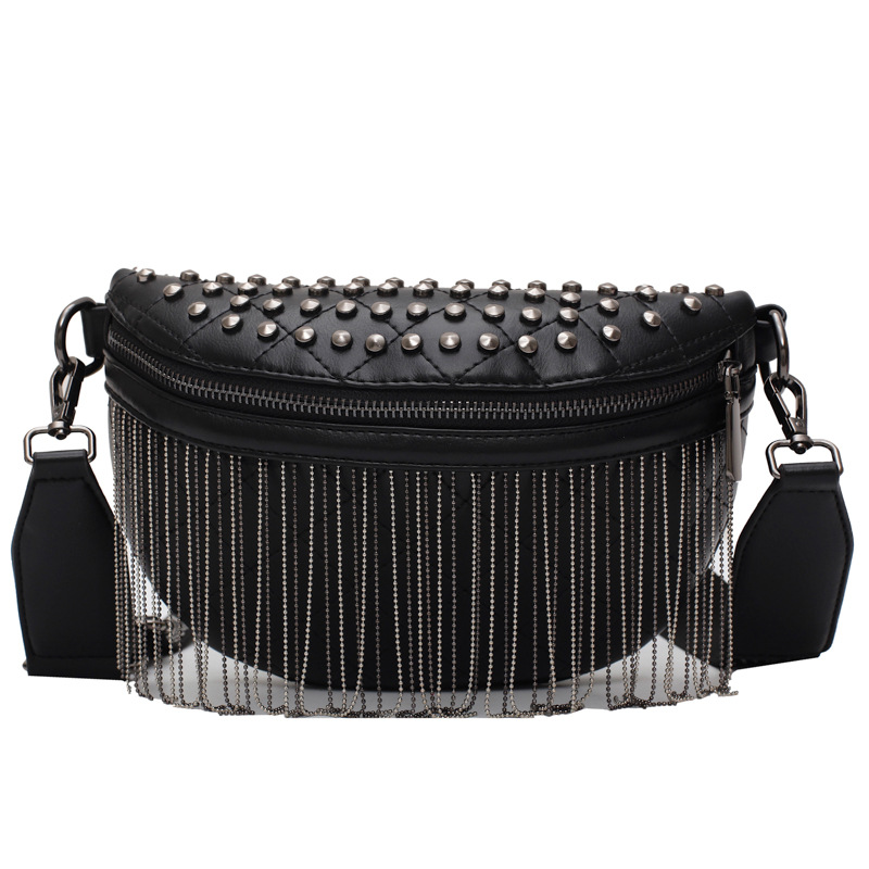 Women's Streetwear Stripe Pu Leather Waist Bags display picture 3