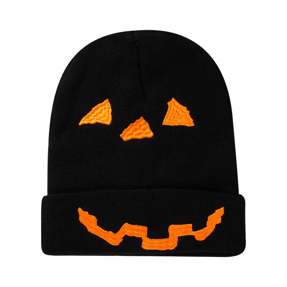 Unisex Fashion Pumpkin Grimace Embroidery Crimping Wool Cap display picture 8