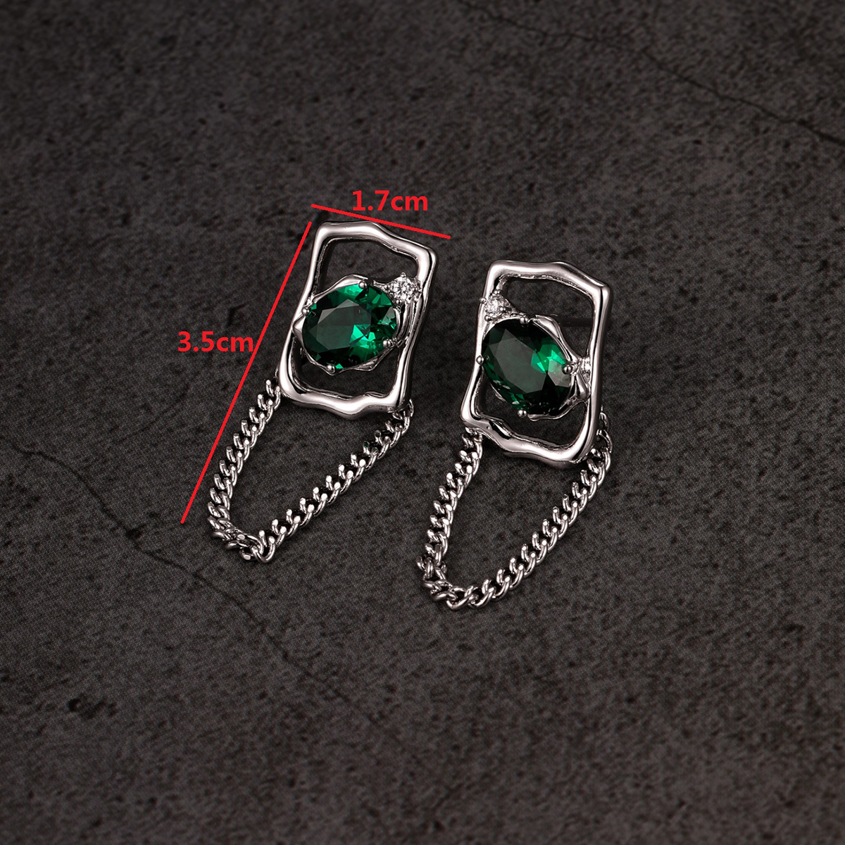 Style Simple Rectangle Le Cuivre Plaqué Or Zircon Boucles D'oreilles 1 Paire display picture 4