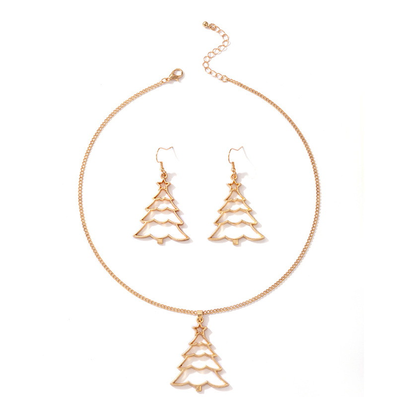 Cute Christmas Tree Elk Alloy Christmas Women's Earrings Necklace display picture 1