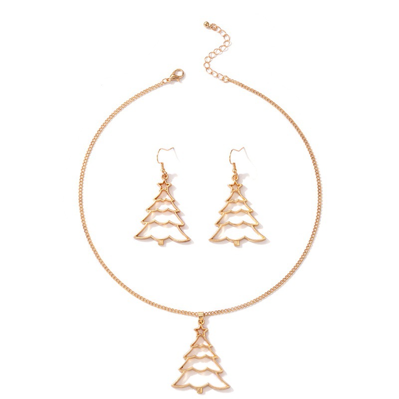 Cute Christmas Tree Elk Alloy Christmas Women's Earrings Necklace display picture 2