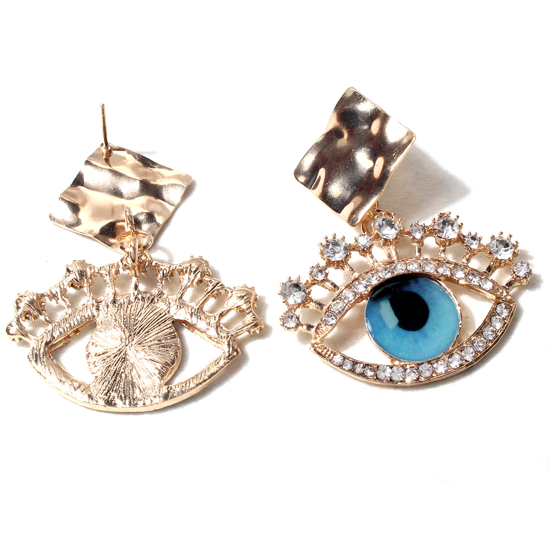 Retro Eye Alloy Inlay Rhinestones Women's Drop Earrings 1 Pair display picture 4