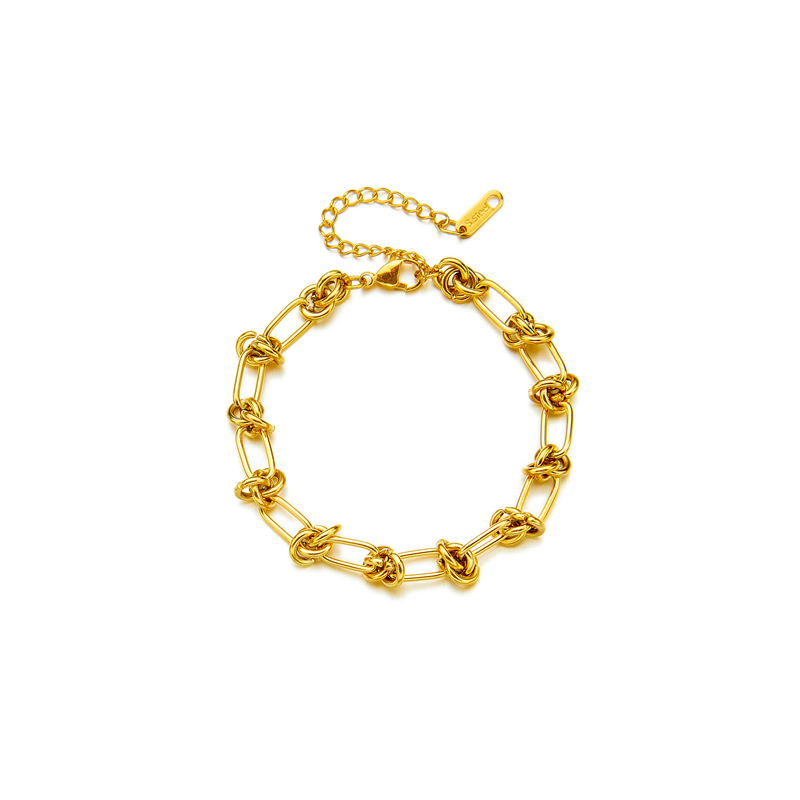 Fashion Geometric Titanium Steel Gold Plated Bracelets display picture 1
