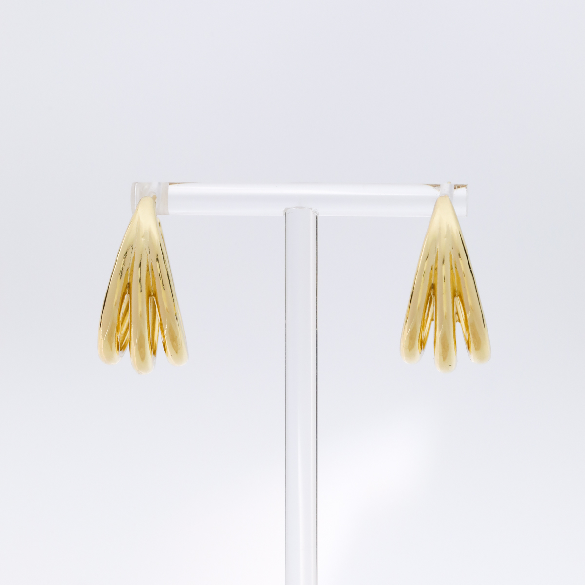 1 Paar Einfacher Stil C-form Perlen Vergoldet Kupfer Vergoldet Ohrstecker display picture 6