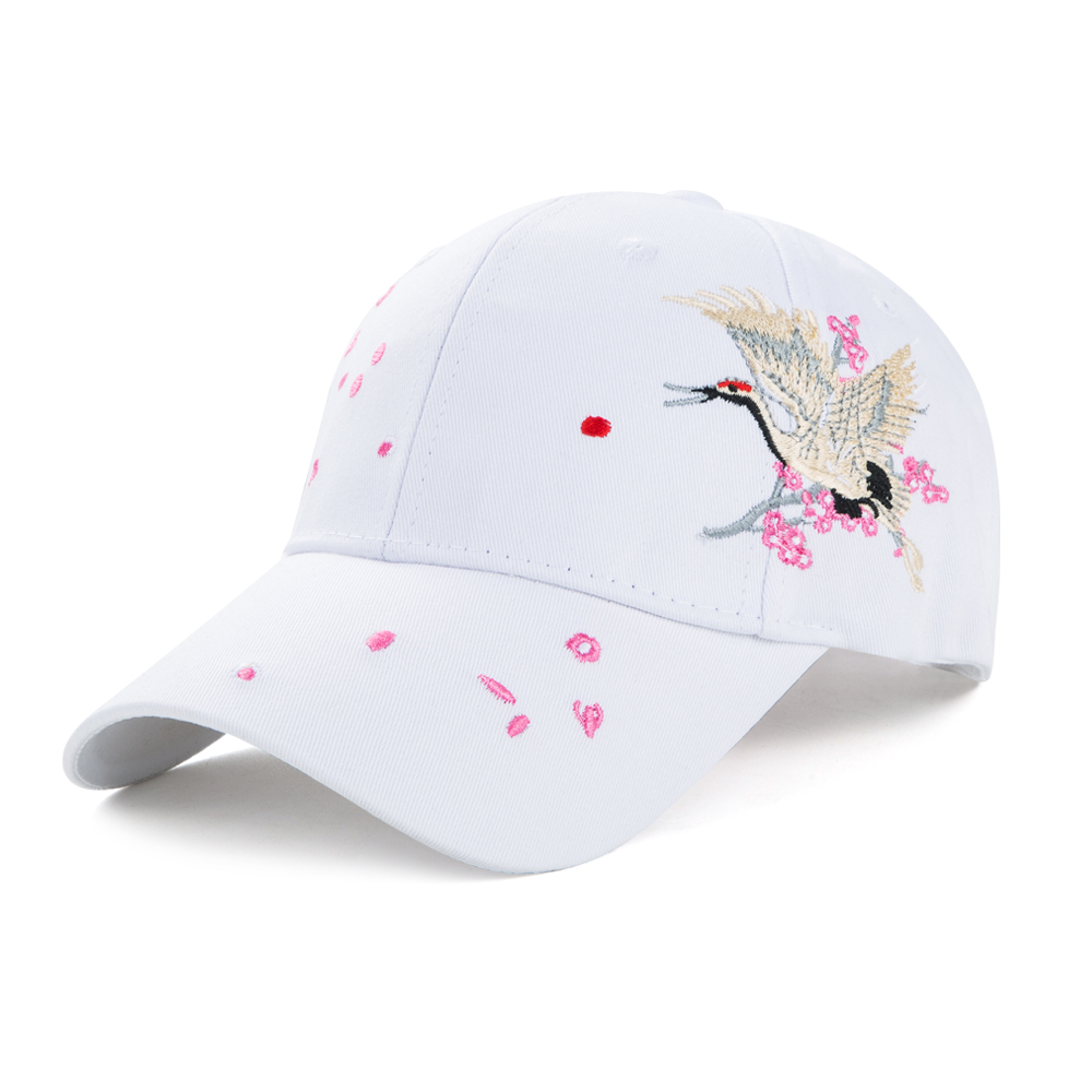 Unisex Chinoiserie Bird Embroidery Curved Eaves Baseball Cap display picture 5
