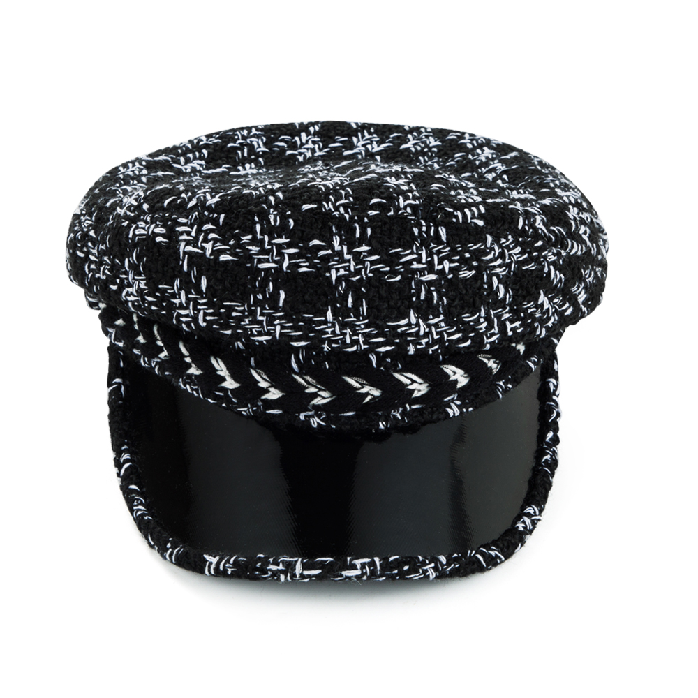 Women's Simple Style Lattice Braid Curved Eaves Beret Hat display picture 4