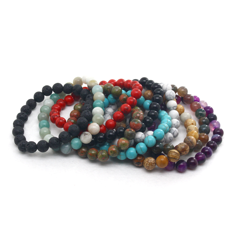 Vintage Style Geometric Natural Stone Bracelets Beaded 1 Piece display picture 9
