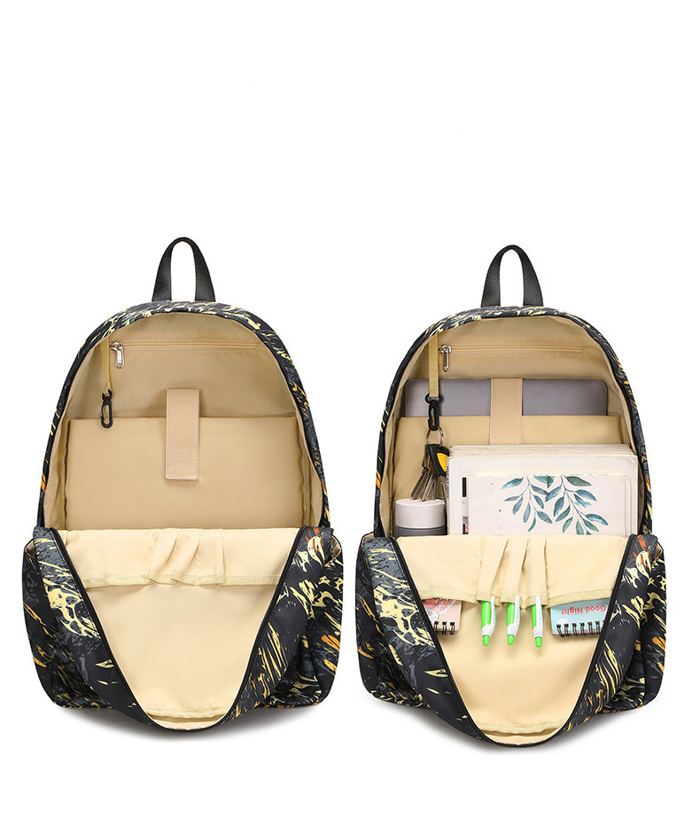 Unisex Medium All Seasons Polyester Printing Fashion Square Zipper Functional Backpack display picture 4