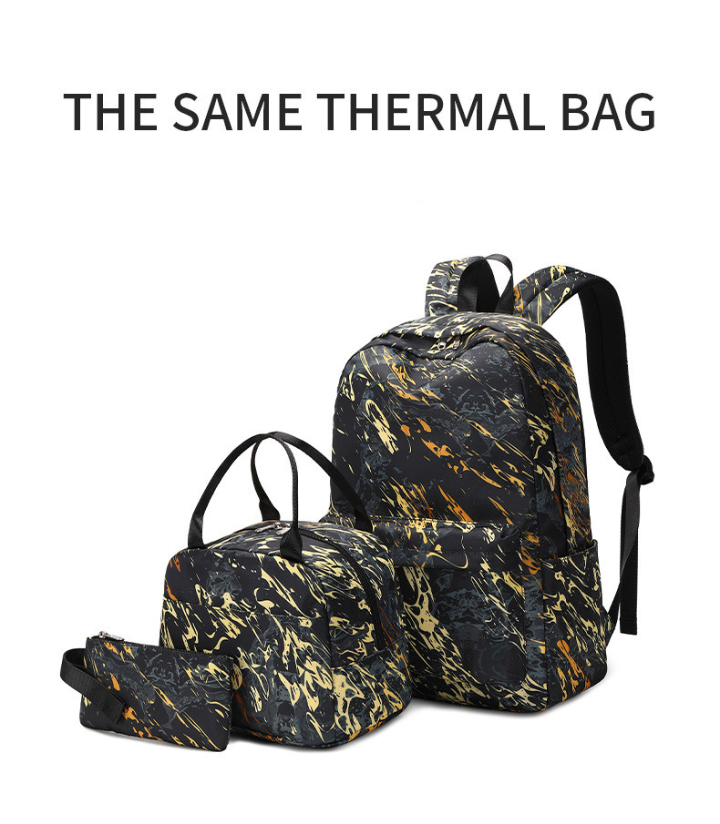 Unisex Medium All Seasons Polyester Printing Fashion Square Zipper Functional Backpack display picture 5