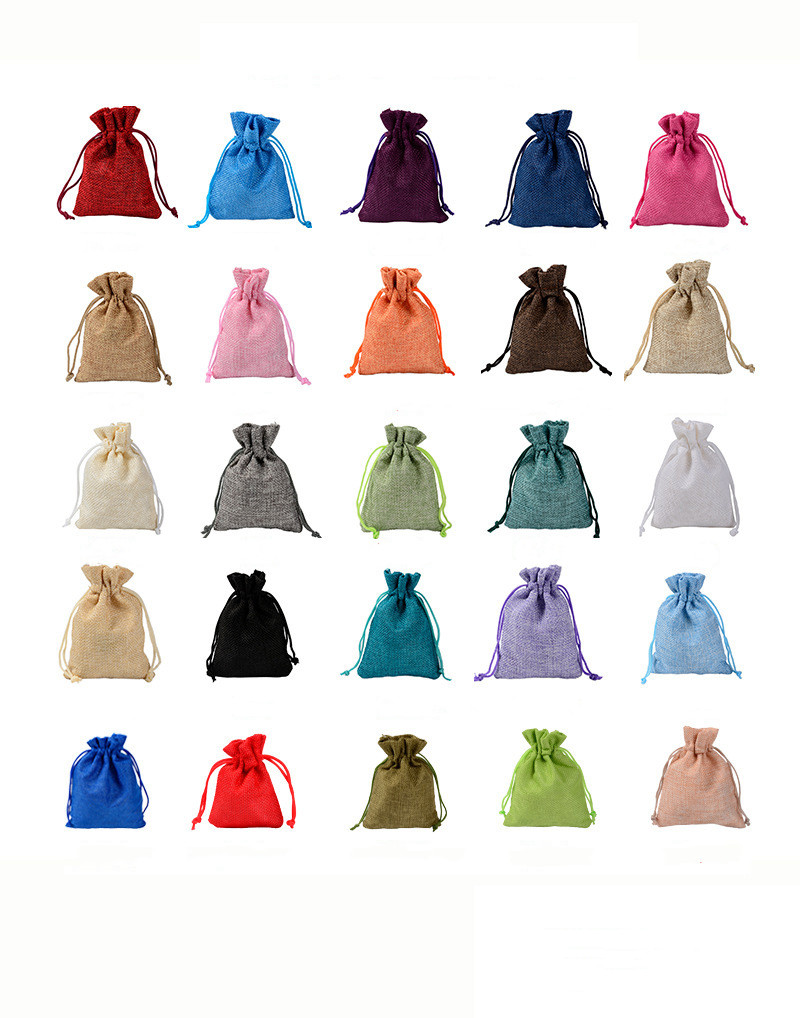 Simple Style Solid Color Cloth Drawstring Jewelry Packaging Bags display picture 7