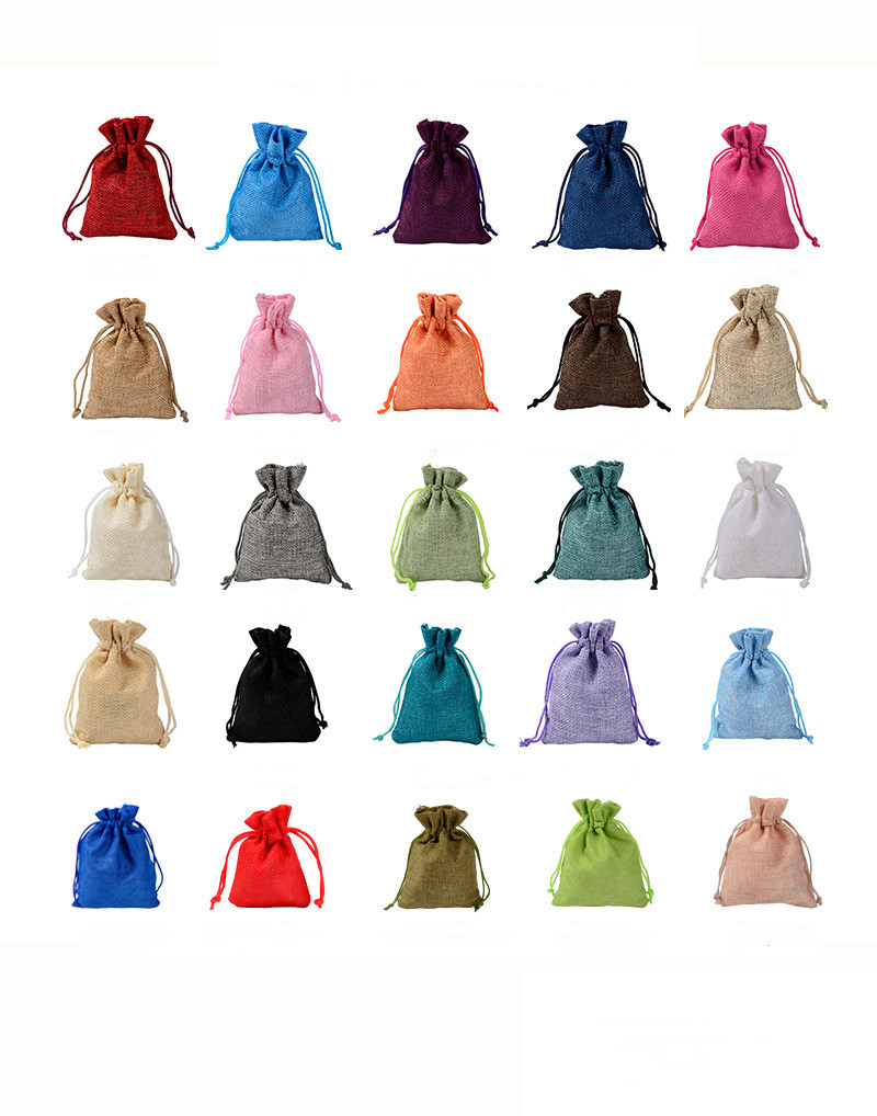 Simple Style Solid Color Cloth Drawstring Jewelry Packaging Bags display picture 4