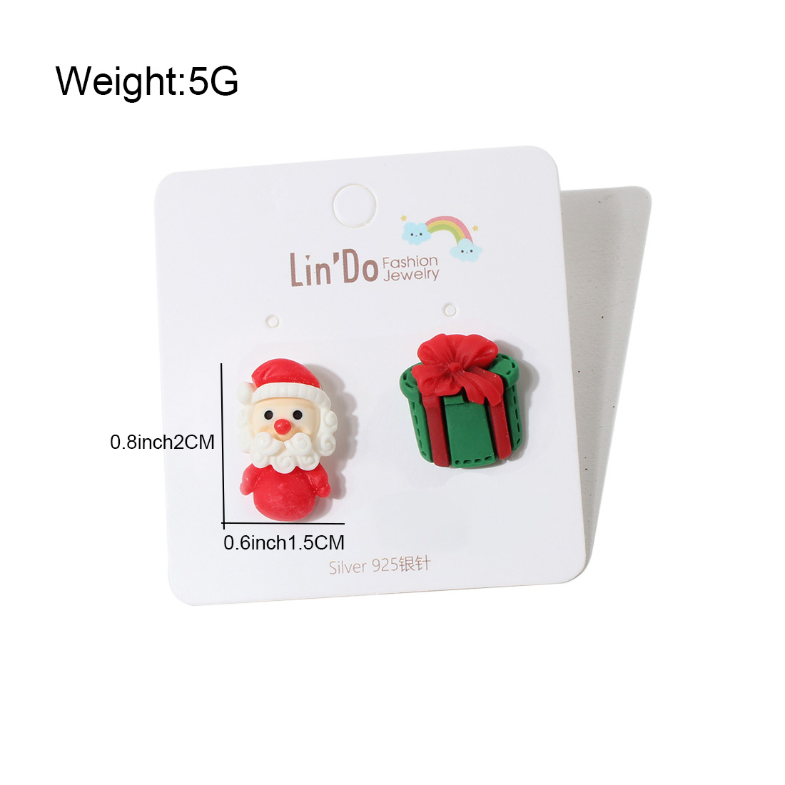 1 Pair Cute Santa Claus Alloy Ear Studs display picture 1