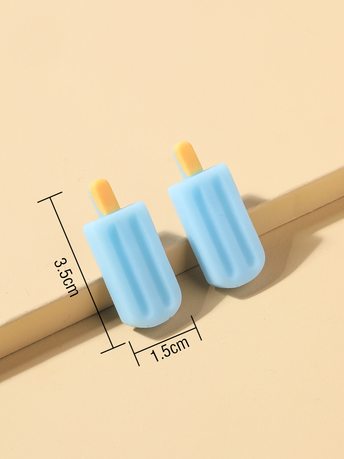 Cute Ice Cream Synthetic Resin Ear Studs 1 Pair display picture 5