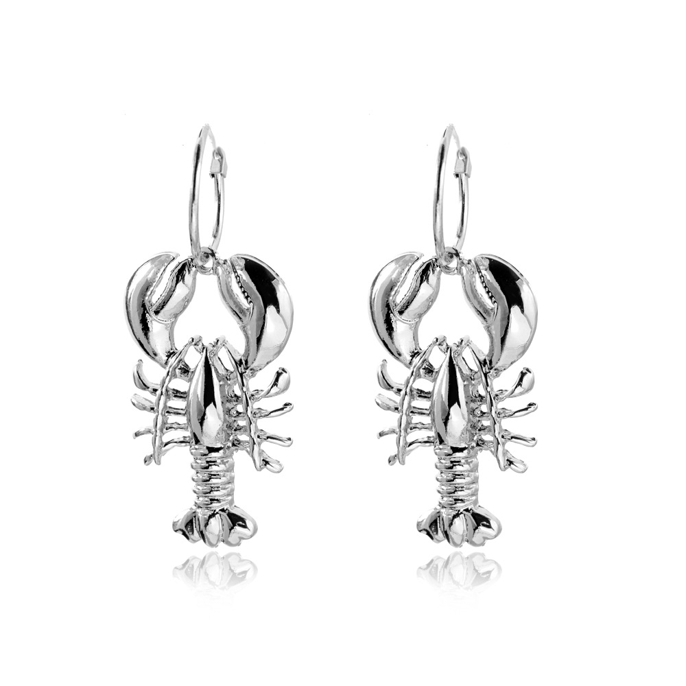 Cute Vacation Lobster Alloy Plating Women's Drop Earrings display picture 1