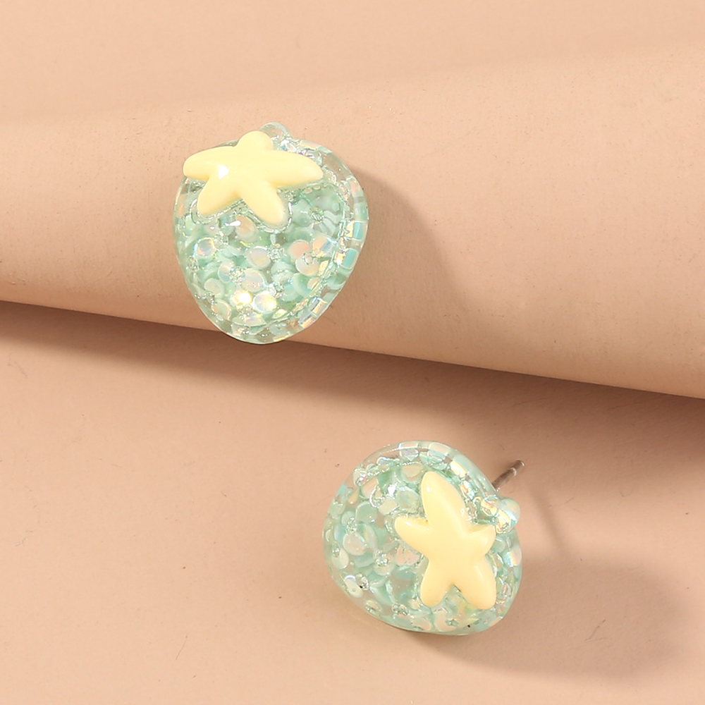 1 Pair Vacation Beach Sweet Fruit Resin Ear Studs display picture 6
