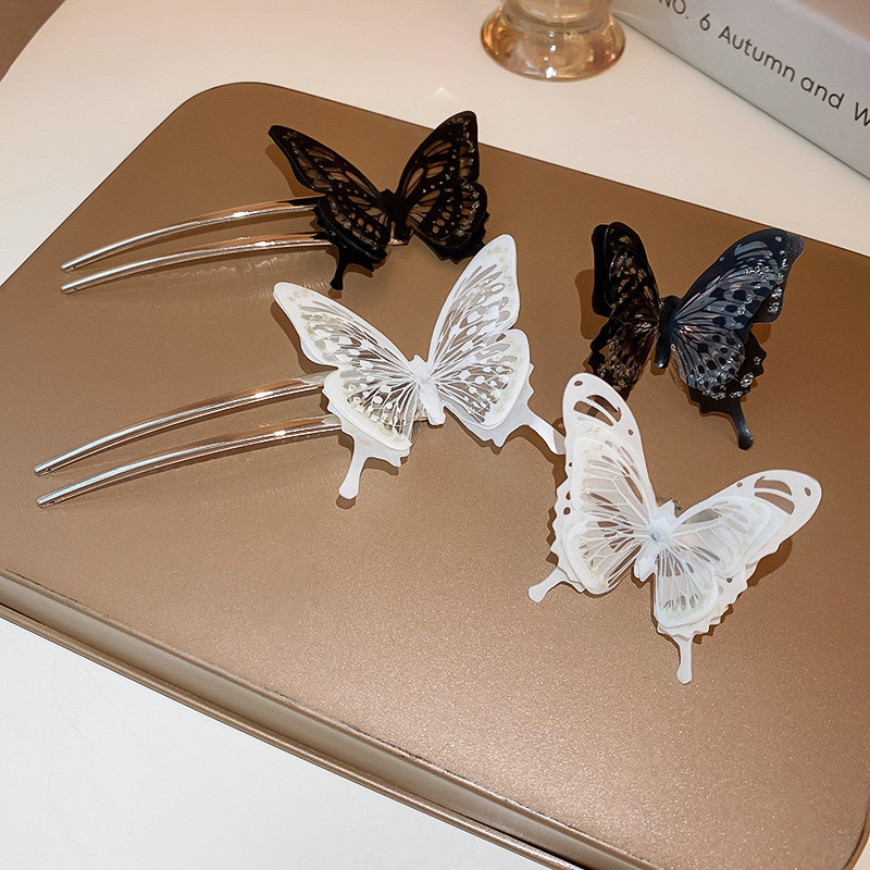Sweet Butterfly Plastic Copper Hollow Out Hairpin 1 Piece display picture 5