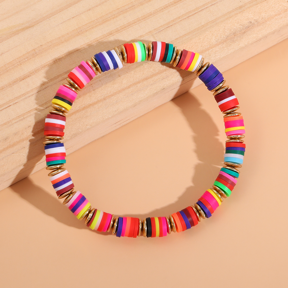 Bohemian Color Block Soft Clay Wholesale Bracelets display picture 3