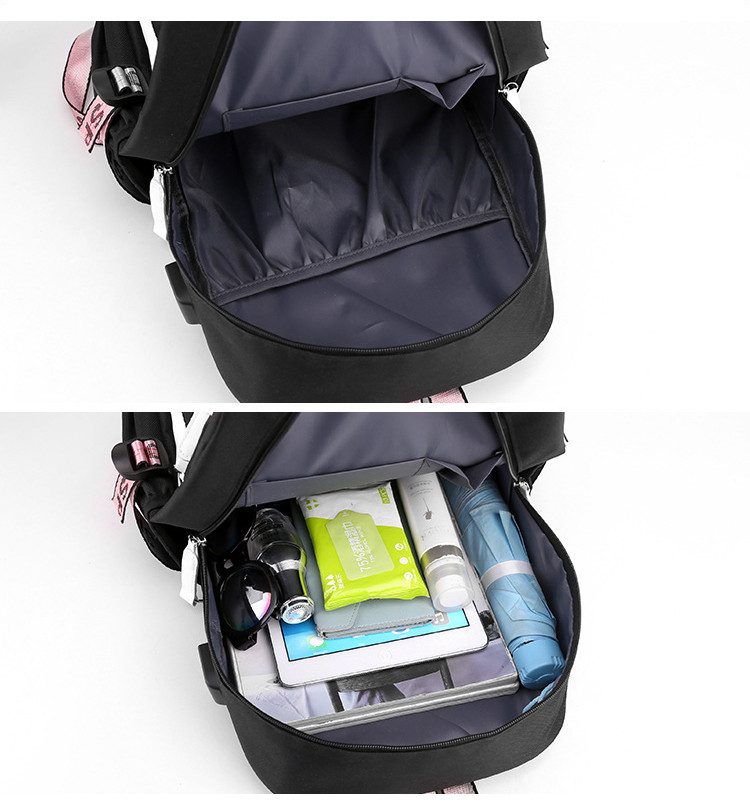 Women's Medium All Seasons Nylon Solid Color Fashion Square Zipper Functional Backpack display picture 3