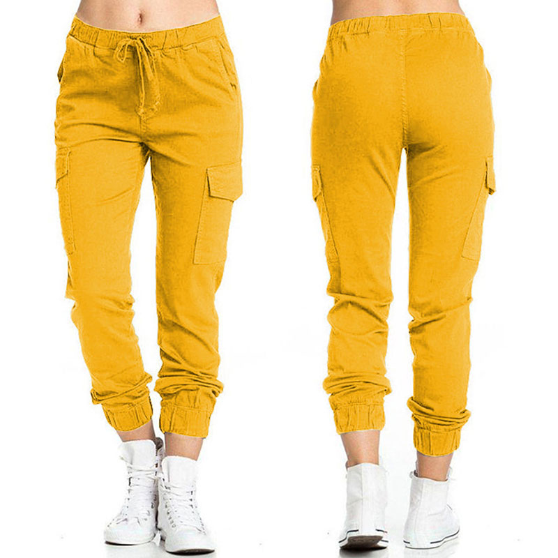 Women's Daily Fashion Solid Color Full Length Pocket Tapered Pants display picture 3