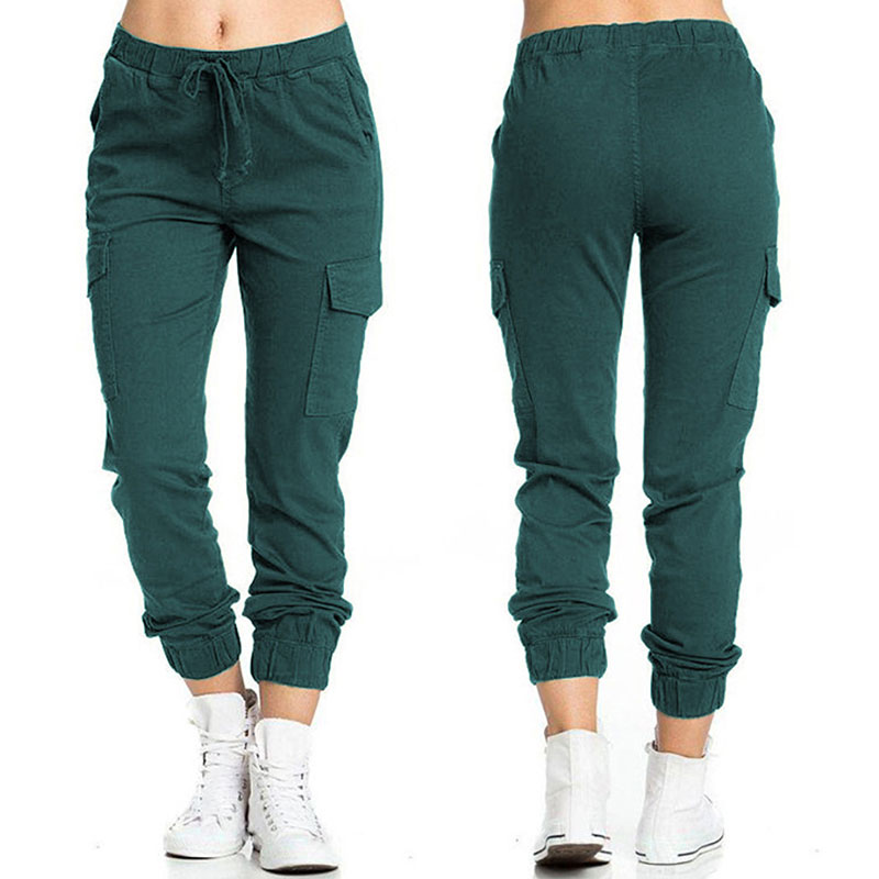 Women's Daily Fashion Solid Color Full Length Pocket Tapered Pants display picture 13