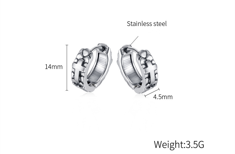 Fashion Cross Stainless Steel Earrings Stainless Steel Earrings display picture 5