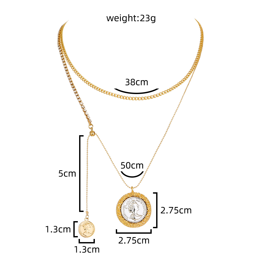Fashion Geometric Star Copper Plating Zircon Layered Necklaces 1 Piece display picture 1
