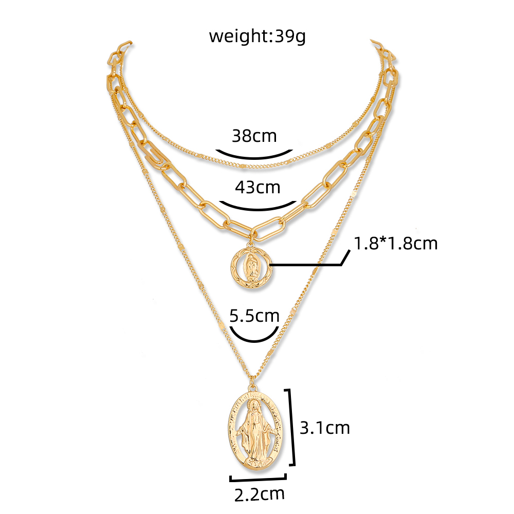 Fashion Geometric Star Copper Plating Zircon Layered Necklaces 1 Piece display picture 14