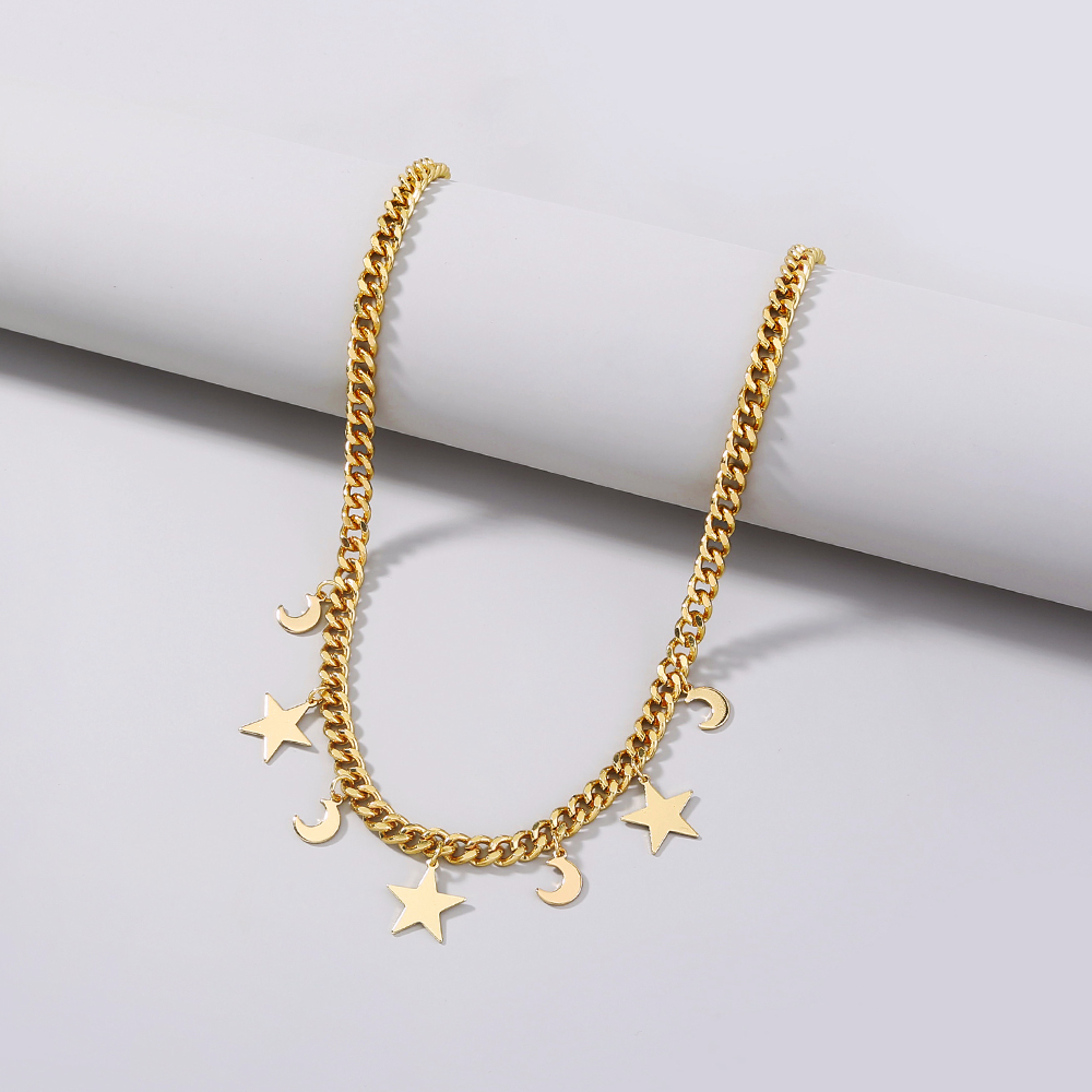 Fashion Geometric Star Copper Plating Zircon Layered Necklaces 1 Piece display picture 18