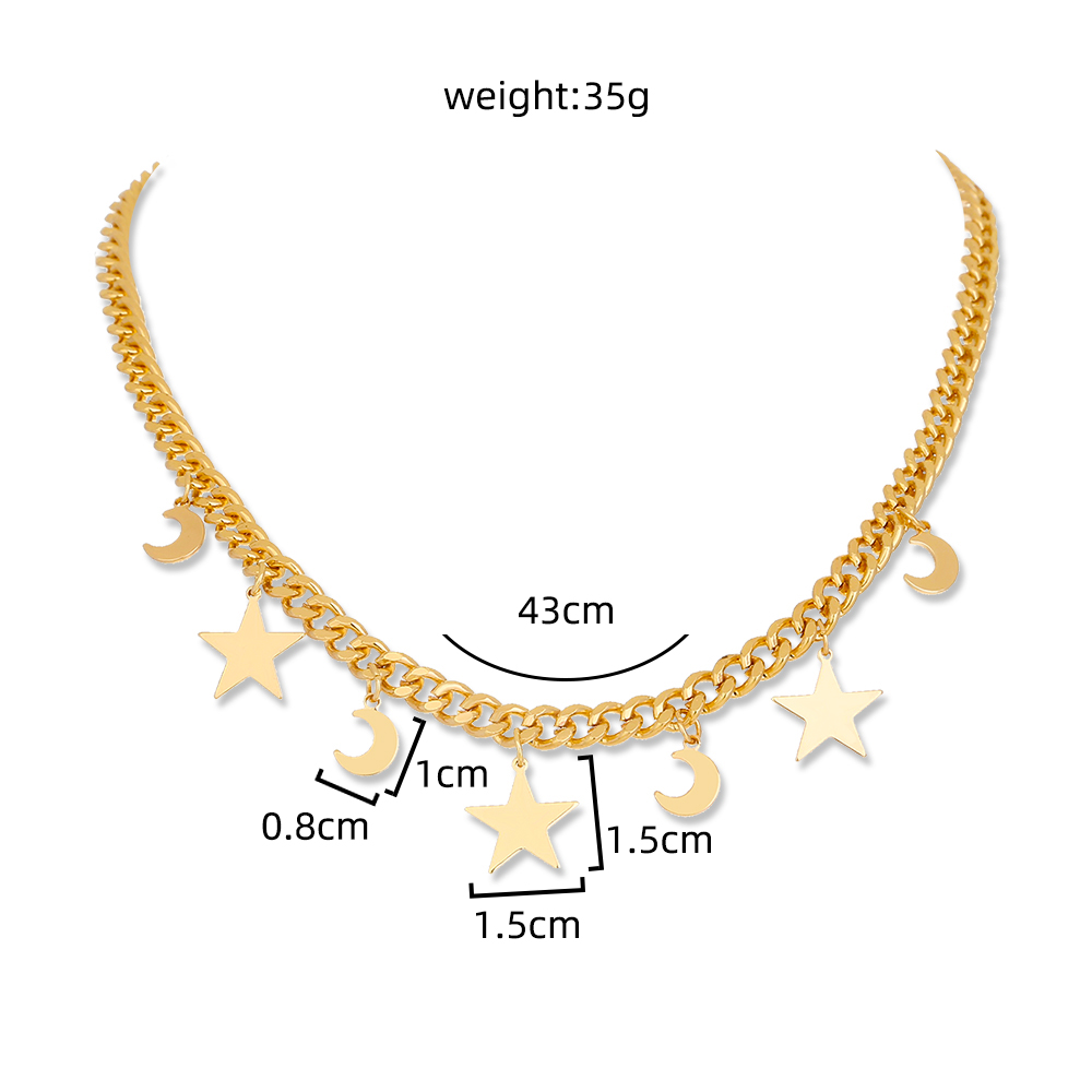 Fashion Geometric Star Copper Plating Zircon Layered Necklaces 1 Piece display picture 17